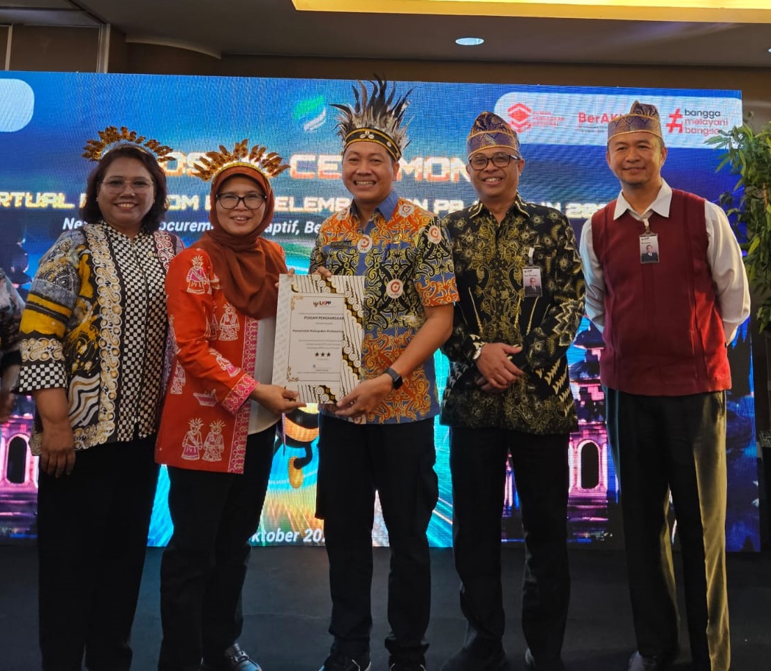 Kabupaten Kotawaringin Timur Raih Penghargaan Kematangan UKPBJ Level 3 (Proaktif)